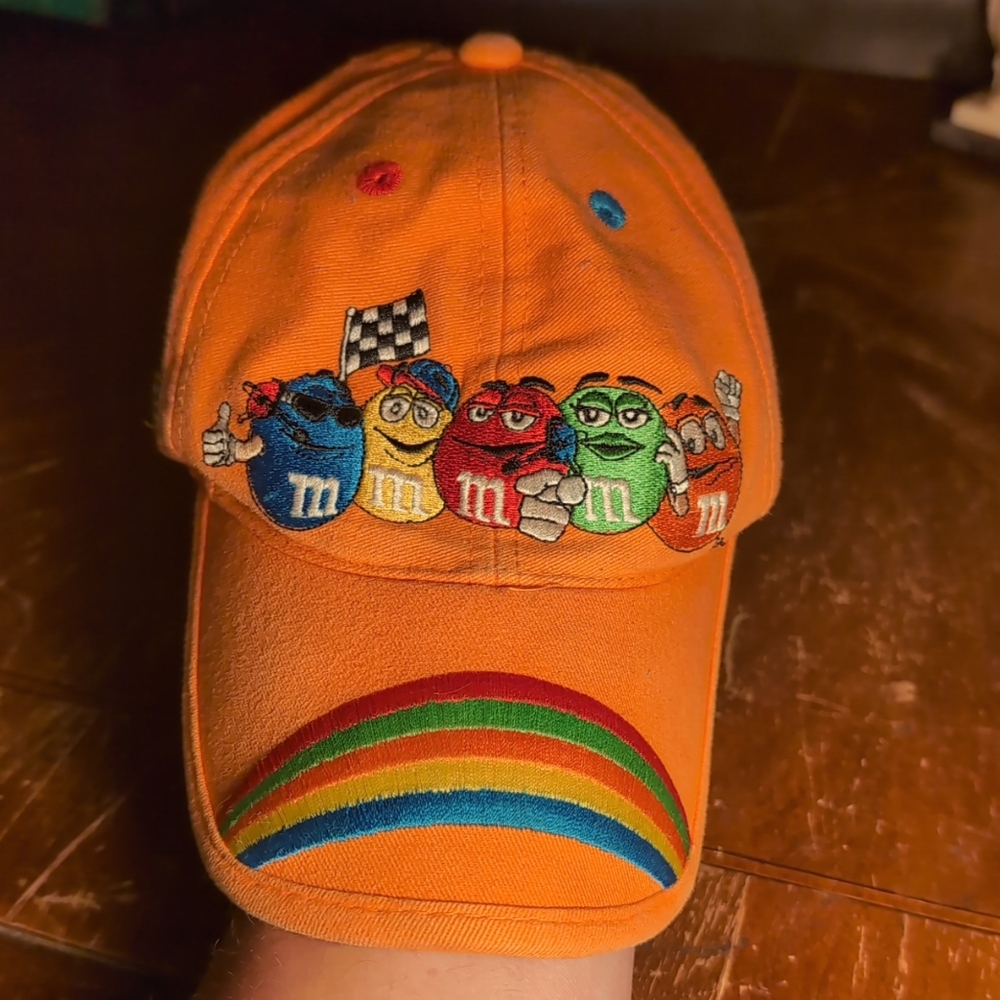 Vintage Orange M and M's Racing NASCAR #38 Baseball Cap Adjustable Chase Racing